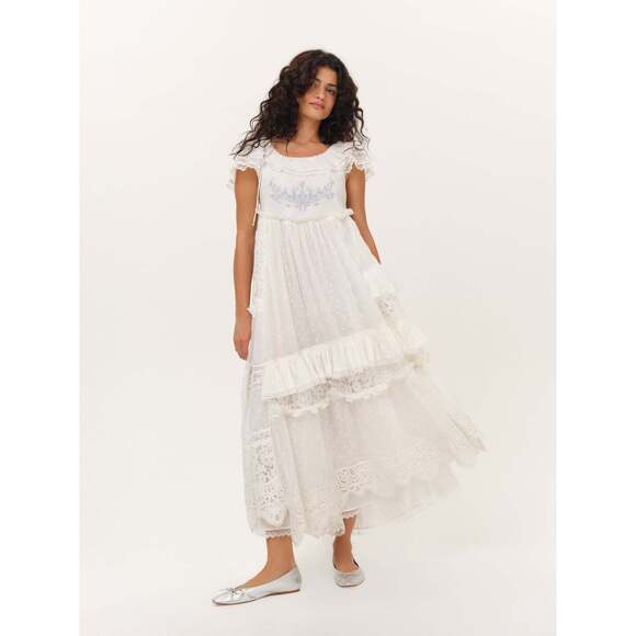 For Love And Lemons Dresses & Skirts - NWT For Love & Lemons Ariel Midi Dress XXS / White
